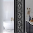 thumbnail image 3 of Black Boho Geometric Window Privacy Film, Vintage Southwestern Stripes Static Cling UV Sun Blocking Heat Control Window Tint Day and Night, Non-Adhesive One Way Windows Privacy Cover 17.7''x78.7'', 3 of 7