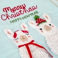 thumbnail image 4 of HGTV Home Collection by National Tree Company Christmas Decoration, White, Llamas, Merry, Christmas, Happy New Year, Hand Towels, Set of 2, 18 Inches, 4 of 4