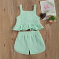 thumbnail image 6 of Sinhoon Toddler Kids Baby Girls Clothes Halter Crop Cami Daisy Tank Tops Floral Shorts Bloomers Summer Outfit Set, 6 of 14