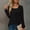 Black, variant on Idoravan Womens Plus Size Tops,Ladies, Fashion Women Round-Neck Long Sleeve Casual T-shirt Top Solid Blouse Black XXL