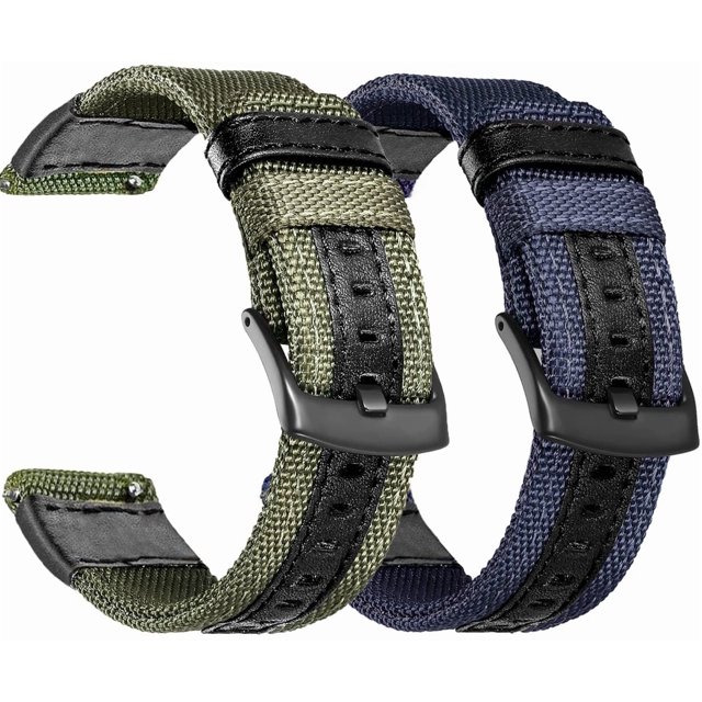 Correa de reloj Olytop de 22 mm de nailon para Galaxy Watch de 46 mm/45 mm, paquete de 2