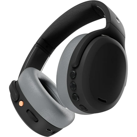 Crusher ANC 2 Wireless Over-Ear Bluetooth Headphones with Multi-Sensory Bass, Active Noise Cancelling, Up to 60 Hours Battery, Microphone for iPhone Android - Black/Asphalt