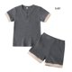thumbnail image 3 of Sonducket Baby Kids Top Shorts Outfit Manga corta Botones a rayas Babysuit conjuntos de ropa dos 5-6J Sonducket AP002539-10, 3 of 6