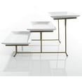 thumbnail image 2 of Gibson Elite Gracious Dining 3 Tier Rectangular Serving Platter Cake Stand, Gold, 2 of 3