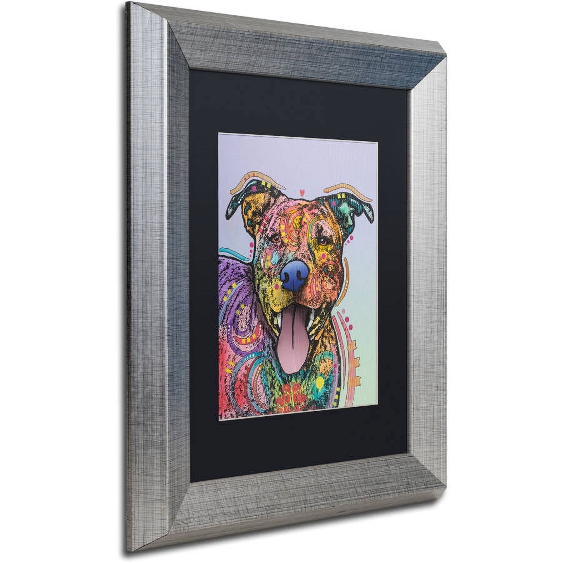 Trademark Fine Art "Zoey" Canvas Art by Dean Russo, Black Matte, Silver Frame