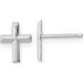 thumbnail image 1 of 14K White Gold Madi K Polished Cross Post Earrings (9 X 6.8) Made In United States se2543, 1 of 5