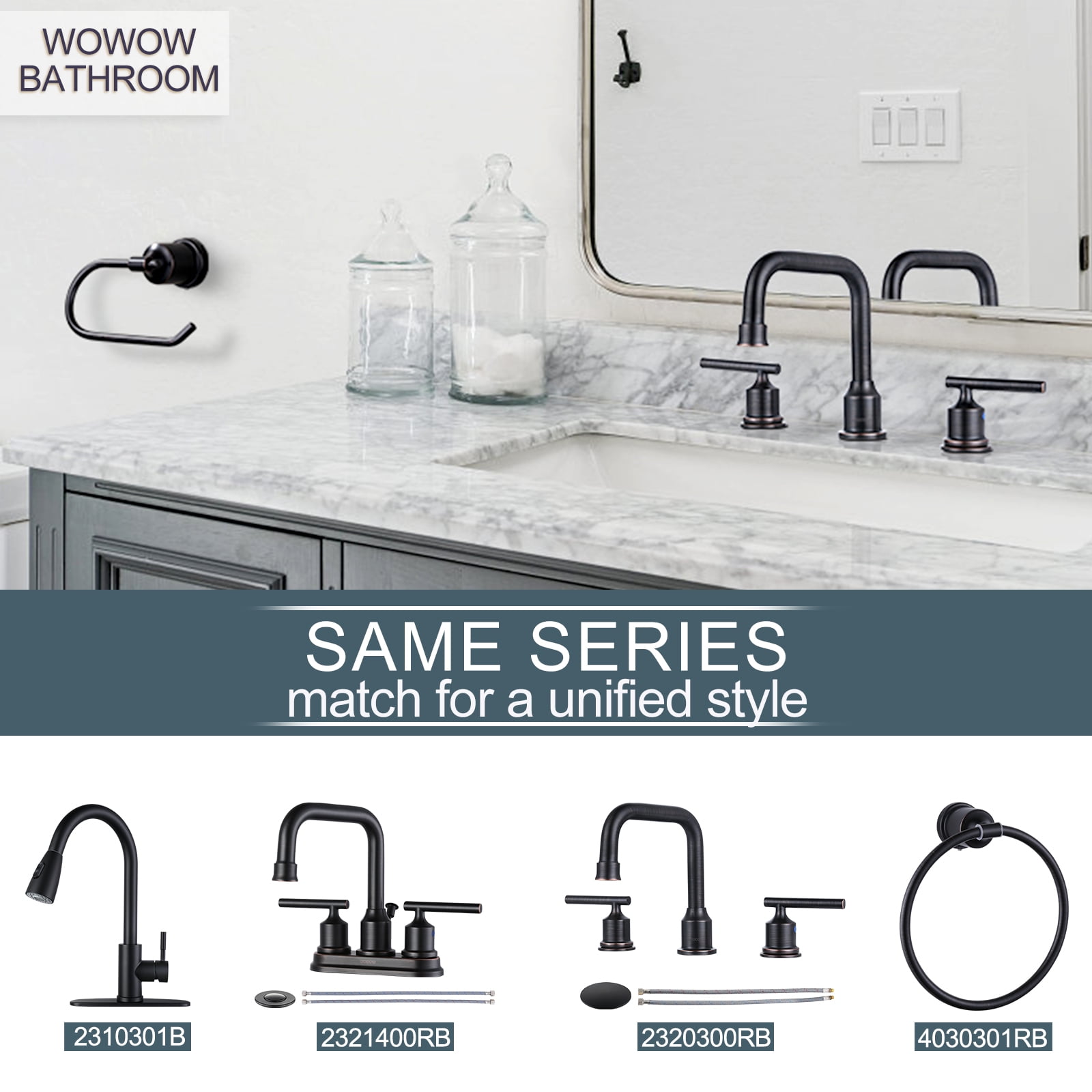 WOWOW Oil Rubbed Bronze Toilet Paper Holder Wall Mount , 304 Stainless Steel Holders for Bathrooms