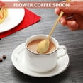 thumbnail image 3 of Juego de 8 cucharas de café con forma de flor, de acero inoxidable, para postre, azúcar, vajilla, cocina, cafetería o bar, 3 of 4