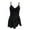 Black, variant on Busydd Swim Suits for Women Deep V Neck High Waisted Tummy Control Monokini Bathing Suit Pleated One Piece Swimsuits Straps Tunic Swim Dress