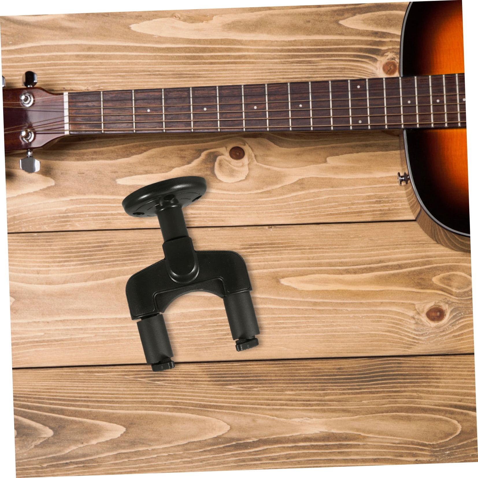 PBPBOX 6Pcs Ukulele Wall Mounts Crafted from Black Rubber for Safe Instrument Storage