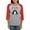 Heather/Red, variant on - Halloween Bride Women's Baseball T Shirt - Womens Baseball Tee