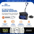 thumbnail image 3 of Snow Joe 24V Cordless Snow Shovel Kit, Driveway Winter Snow Removal, Blue, 24V-SS13-XR, 3 of 13