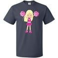 thumbnail image 3 of Inktastic Cheerleaders, Girl With Blonde Hair, Pink Uniform T-Shirt, 3 of 5