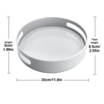 thumbnail image 2 of Rotating Rack Turntable Shelf Organizer Tray Home Supplies  White Large, 2 of 9