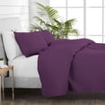 thumbnail image 4 of Bare Home Ensemble de Courtepointe - 3 Pcs - Couvre-Lit Matelassé à Losanges - Grand Lit/Grand, Prune, 4 of 4