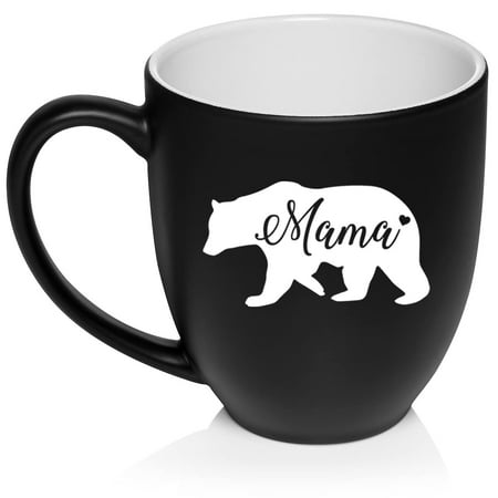 

Mama Bear Mom Mother Ceramic Coffee Mug Tea Cup Gift (16oz Matte Black)