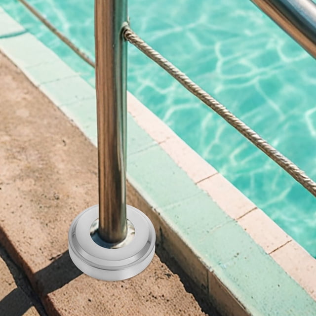BESTYASH 4 Pcs Couvercles de Main Courante en Acier Inoxydable pour Échelle de Piscine Creusée Remplacement et Stabilité