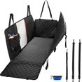 thumbnail image 1 of Fundas para asientos de coche para perros, funda para asiento trasero con ventana de visualización, funda impermeable para banco de coche y todoterreno, 150 × 139 cm, 1 of 5