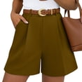 thumbnail image 2 of TFEOQRY Womens Casual Dressy Shorts Back Elastic Waist Loose Wide Leg Shorts with Pockets, 2 of 9