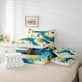 thumbnail image 5 of Feelyou Nautical Sailboat Twin Bedding Sets 7-Piece, Coconut Palm Bedding Comforter Set, Ocean Marine Reversible Sheet Sets, Super Cozy Room Decor, 5 of 7