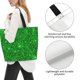 thumbnail image 3 of Balery Green Glitter Bolsa Tote Estilo Estético con Cremalleras, Bolsa de Hombro, Bolsa de Compras Grande y Plegable, 3 of 8