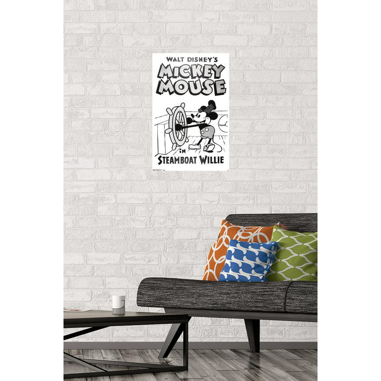 Disney Mickey Mouse - Steamboat Willie Wall Poster, 14.725 x 22.375 