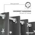 thumbnail image 5 of Deconovo Starry Shapes Silver Foil Printed Blackout Curtains, 52” x 84” (2 Panels), 5 of 7