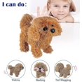 thumbnail image 3 of Perro Husky de peluche Cachorro de juguete Perro mascota interactivo electrónico - Caminar, ladrar, mover la cola, estirar el animal de compañía para niños (perro caniche), 3 of 5