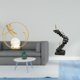 thumbnail image 2 of Estatua de bola de cristal, escalera de escalada, escultura, pensador abstracto, figura, libro, escaleras, decoración artística, base estable de resin, 2 of 8