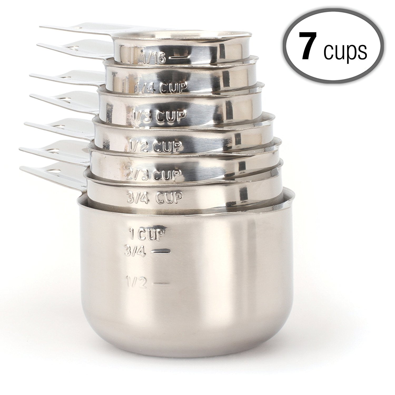 2LB Depot Measuring Cups, Premium 18/8 Stainless Steel, Stackable