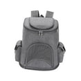 thumbnail image 1 of Mochila transportadora para mascotas, mochila para gatos, 2 bolsas laterales, bolsa de viaje, transportadores de perros para acampar al aire libre, vi gris 14 Salvador Mochilas transportadoras de gatos, 1 of 10