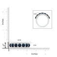 thumbnail image 5 of ANGARA Natural 2.31 ct Blue Sapphire Half Eternity Ring with Diamonds in 14K White Gold for Women (Size-4mm) | September Birthstone, Anniversary, Jewelry Gift for Women | Natural Sapphire Ring, 5 of 9