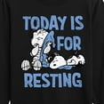 thumbnail image 3 of Peanuts - Today Is For Resting - Toddler & Youth Long Sleeve Graphic T-Shirt, 3 of 6