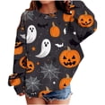thumbnail image 3 of Piuwrlz Girls Halloween Pattern Sweatshirts Kids No Hat Hoodies Long Sleeve Pullover Multicolor Size 10-11 Years, 3 of 6