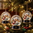 thumbnail image 6 of Christmas Snow Globe Ornament Church Scene Hanging Tree Pendant Decor, 6 of 6