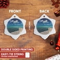 thumbnail image 3 of 3drose, Bahamas, Eleuthera Island, Glass Window Bridge - Ca05 Wbi0428 - Walter Bibikow, 3 inch Snowflake Porcelain Ornament, 3 of 7