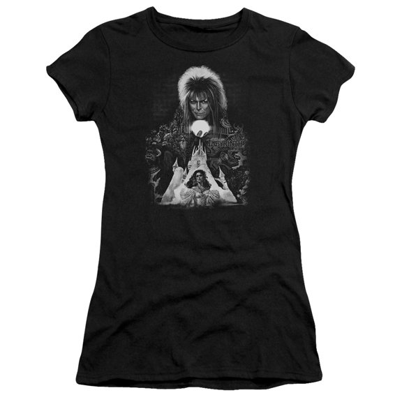 Labyrinth Castle S/S Junior Women's T-Shirt Sheer Black