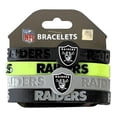 thumbnail image 1 of Oakland Raiders Bracelets 4 Pack Silicone, 1 of 1