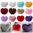thumbnail image 2 of Cojín lumbar para sofá o dormitorio shaofei Forma de corazón piel sintética color gris claro, 2 of 5
