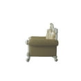 thumbnail image 4 of ACME Picardy Faux Leather Loveseat with Pillows in Pearl and Butterscotch, 4 of 7
