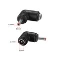 thumbnail image 2 of Adaptador de corriente de conector hembra a hembra de 90 grados, negro, rojo 5, 2 of 3
