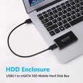 thumbnail image 4 of Caja de disco duro móvil mSATA a Type-C 3.1 Adaptador Laptop SSD Disk Enclosure, 4 of 9