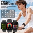thumbnail image 7 of Smart Watch fits for Android and iPhone Devices, Smartwatch for Women Men 1.88" HD Fitness Tracker with 100+ Sports Mode, Bluetooth Call, IP68 Waterproof for Gift Black, 7 of 7