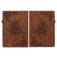 thumbnail image 5 of SaniMore for Lenovo Tab M10 10.1 inch 3rd Generation TB-328F Wallet Case Card Slots Hand Rope Anti-slip Strip Pen Holder Auto Wake/Sleep Stand Embossed Butterfly for Girls Women, Brown, 5 of 5