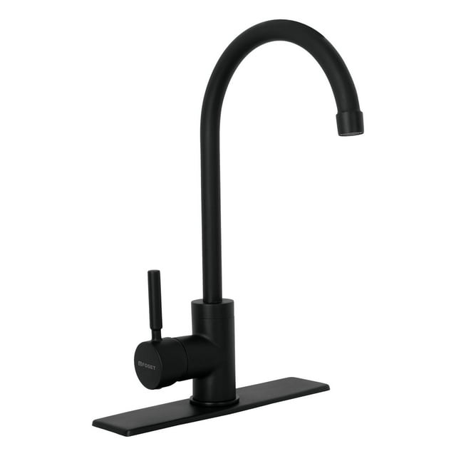 Monomando para fregadero Foset Cuello alto negro mate TBF-83M