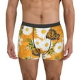 thumbnail image 2 of Goofa White Floral and Butterflies Printed Men's Boxer Briefs Underwear, Moisture-Wicking Underwear, Trunk,Soft and Breathable Cotton Underwear-Large, 2 of 9