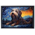 thumbnail image 2 of Pyrenean Shepherd Dog Canvas Van Gogh Starry Night Wall Art Gifts Canvas Wall Art Frame Music Artist Customized Canvas Framed Photo Art Work For The Bedroom(Gifts For Dog Lover ), 2 of 6