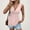 Pink, variant on Vest Tops for Women Solid Summer Casual Kink Front Gathered V-Neck Sleeveless Top
