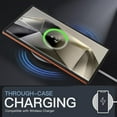 thumbnail image 3 of JTCASES for Samsung Galaxy S23 Ultra Magnetic Case Support Wireless Charging, Car Mount, Thin Lightweight Rugged Shockproof Shell Anti-yellow Clear Silicone Frame, Orange, 3 of 9