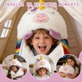 thumbnail image 5 of Kids Unicorn Sleeping Bag with Pillow - 2-in-1 Foldable, All Seasons, Soft & Warm (45"x19")-WHITE, 5 of 6